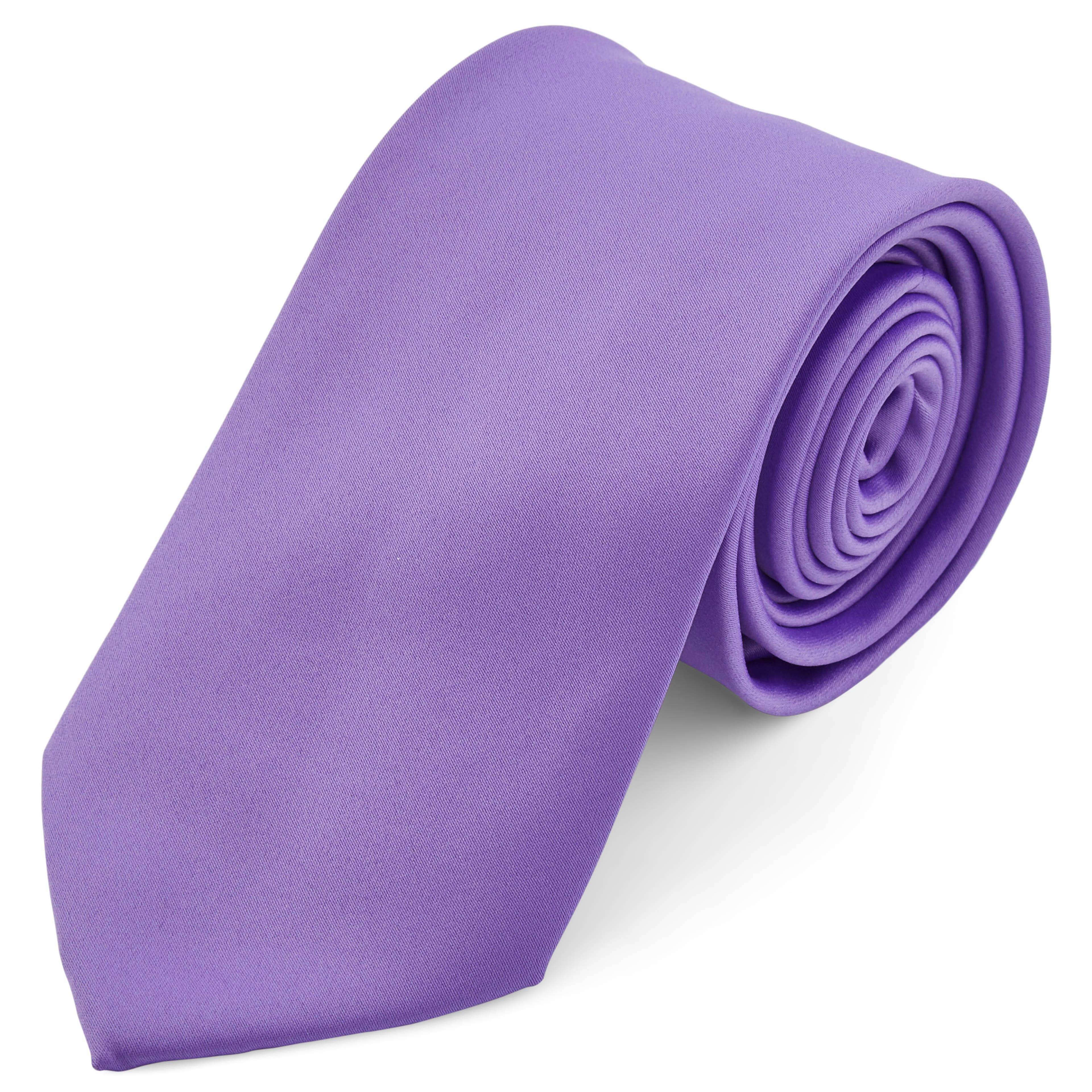 Светлолилава едноцветна вратовръзка 8 см
