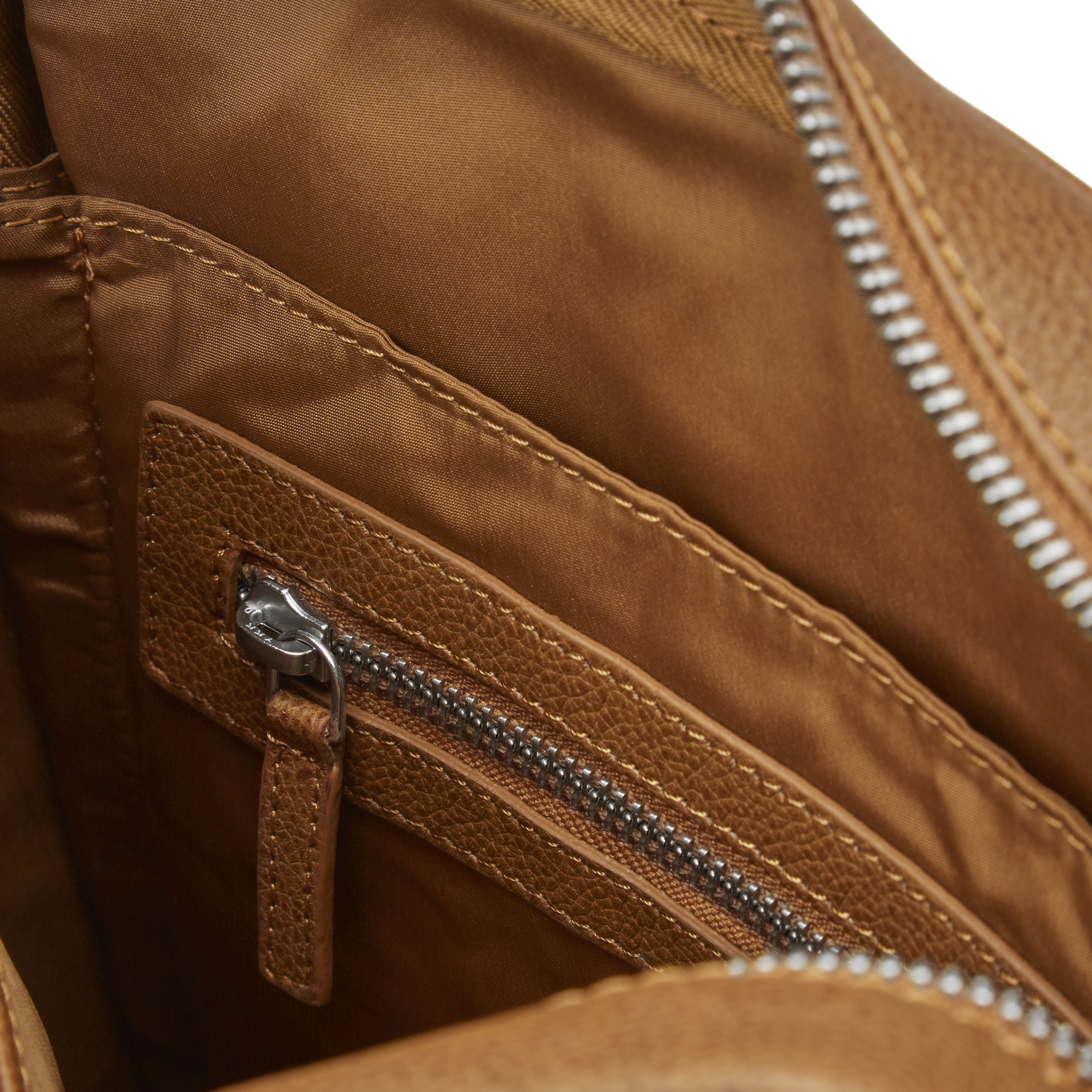 Tan Leather Reporter Bag - 13