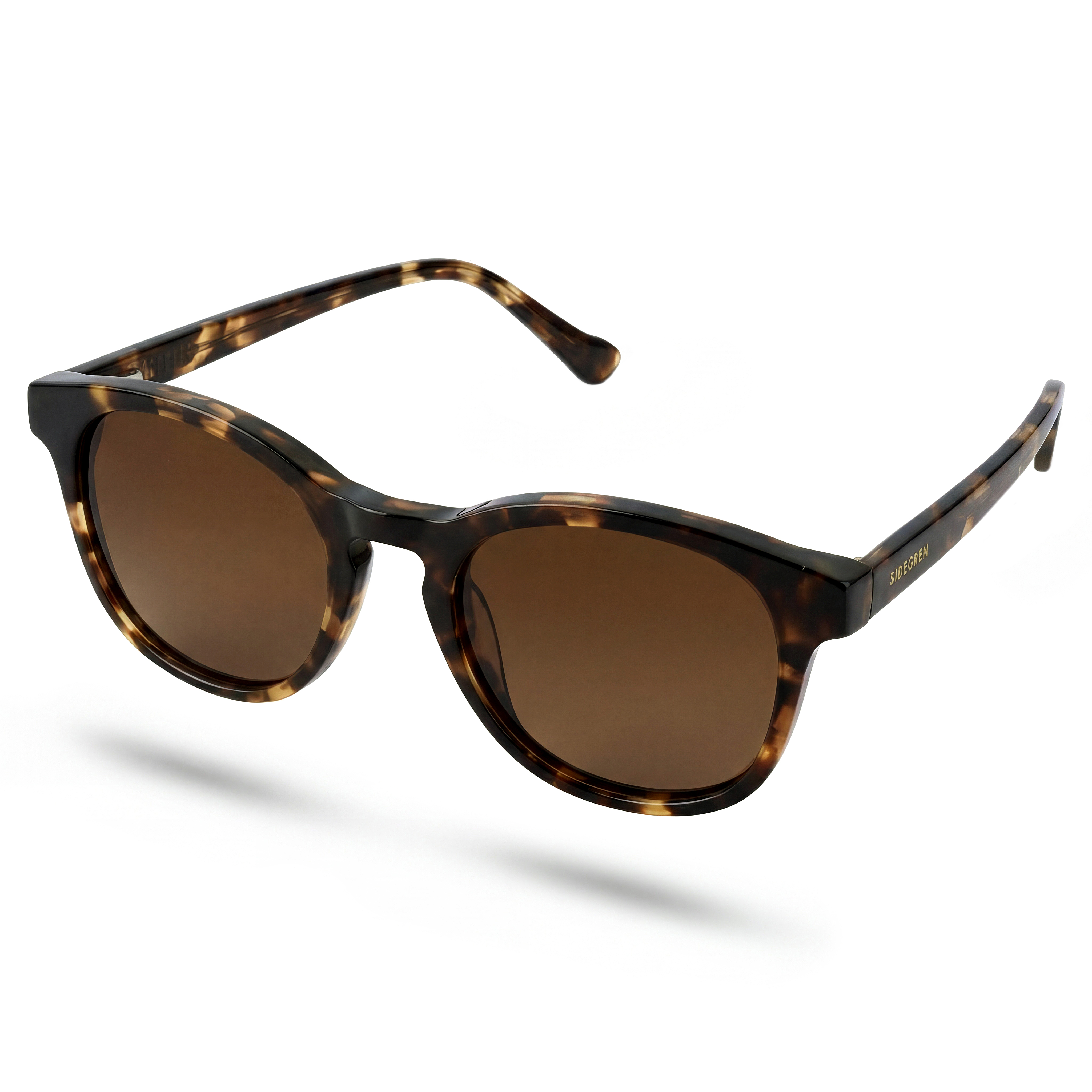 Classic | Brown Panto Sunglasses with Tortoise Frame - 2