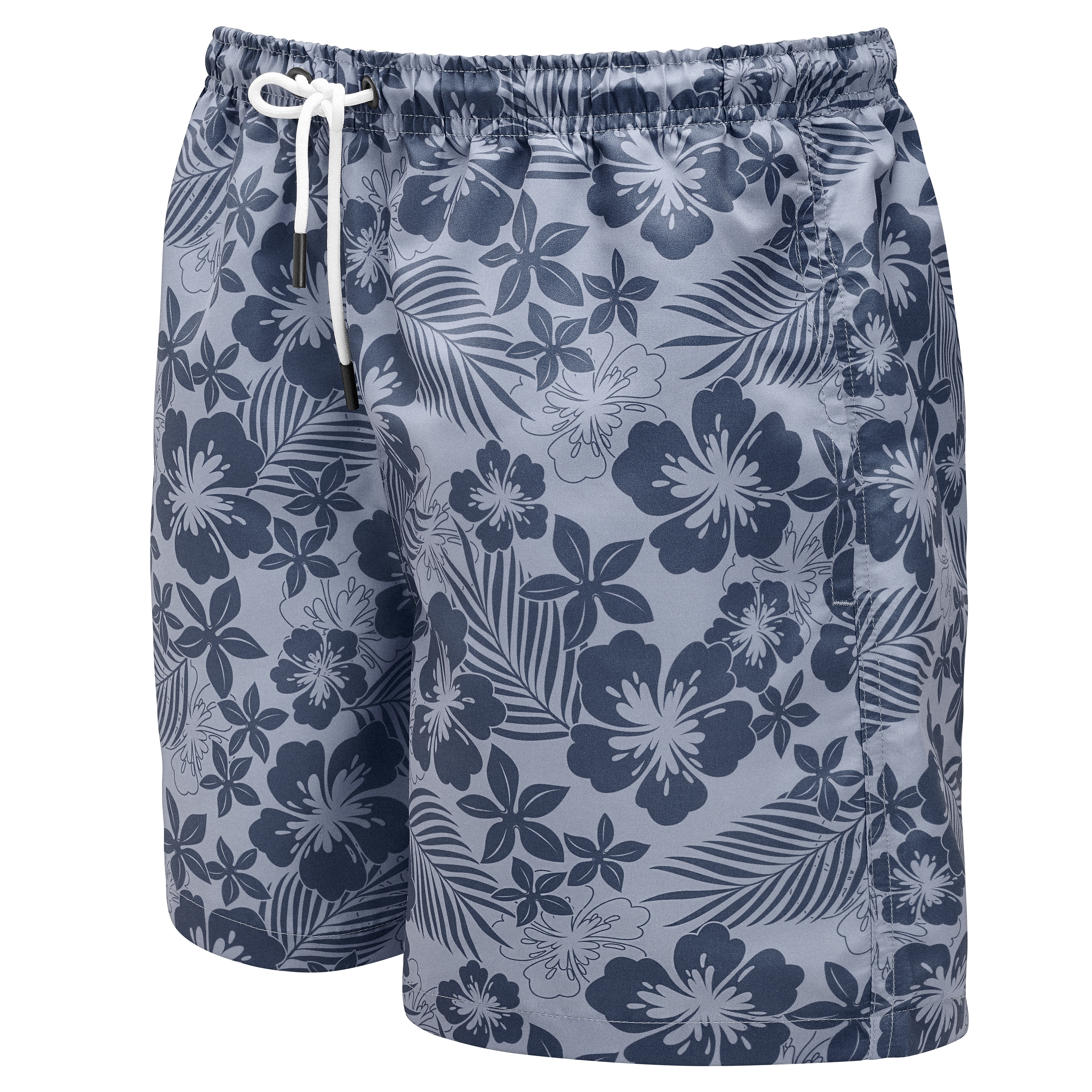 Pantaloncini mare blu con motivo floreale - 2