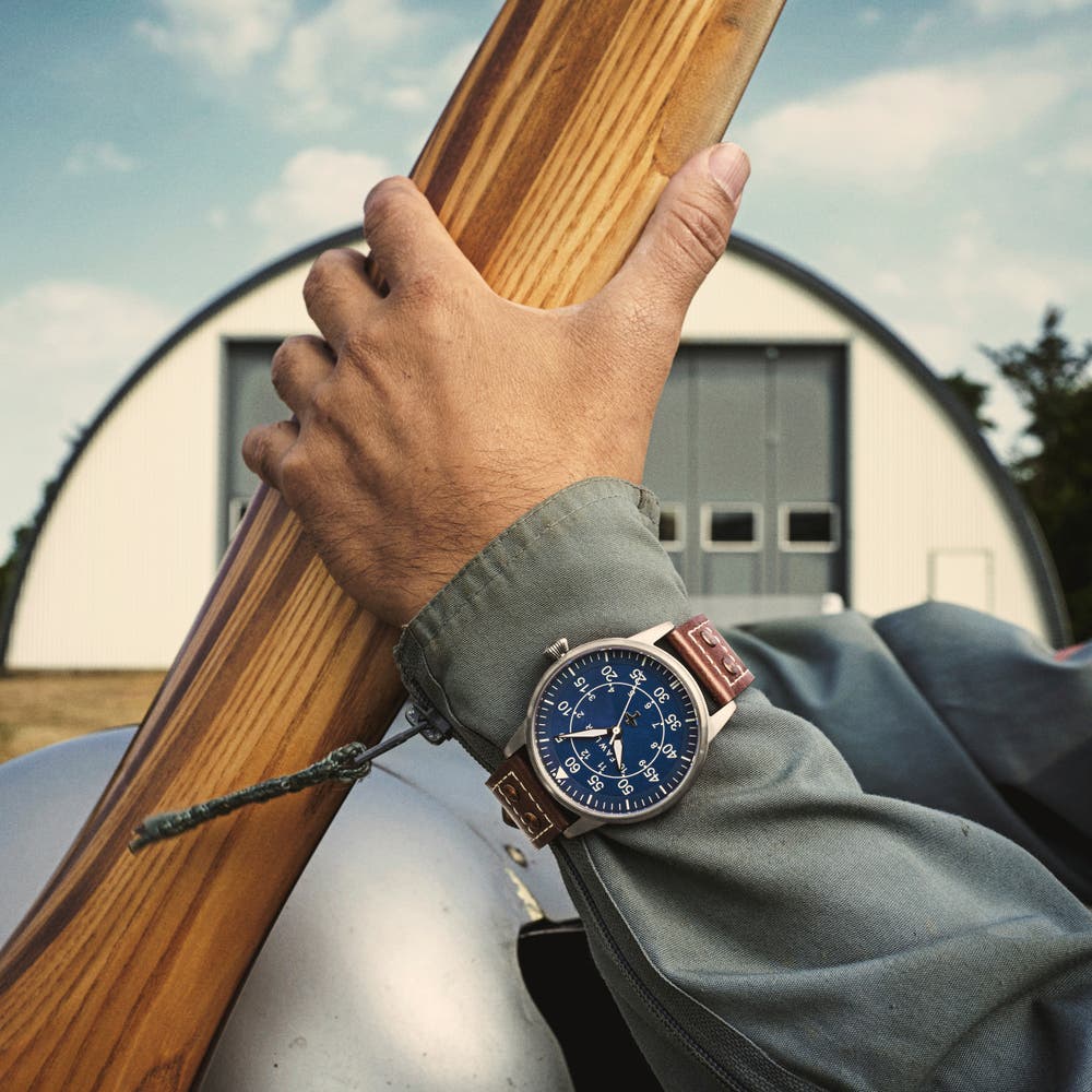 hover: Apollo | Blue and Silver-tone Stainless Steel Pilot’s Watch hover: Apollo | Blue and Silver-tone Stainless Steel Pilot’s Watch