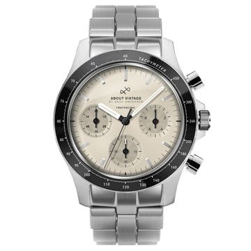 1960 Racing Chronograph | Acier chirurgical & Blanc cassé 1960 Racing Chronograph | Acier chirurgical & Blanc cassé
