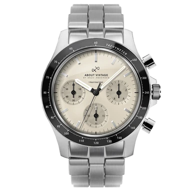 1960 Racing Chronograph | Kirurginteräs & Luonnonvalkoinen 1960 Racing Chronograph | Kirurginteräs & Luonnonvalkoinen