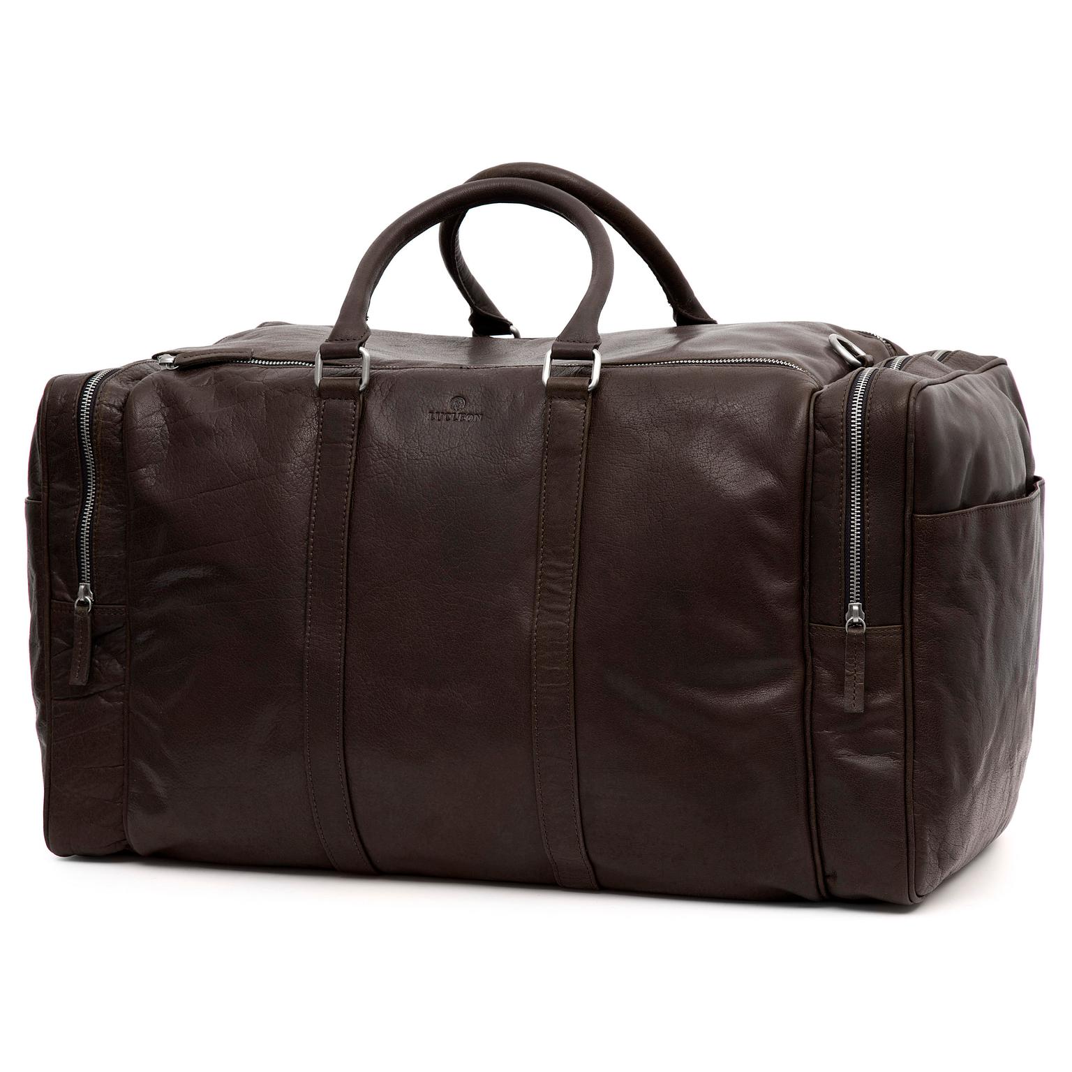 Sac de weekend Montréal en cuir marron foncé Sac de weekend Montréal en cuir marron foncé