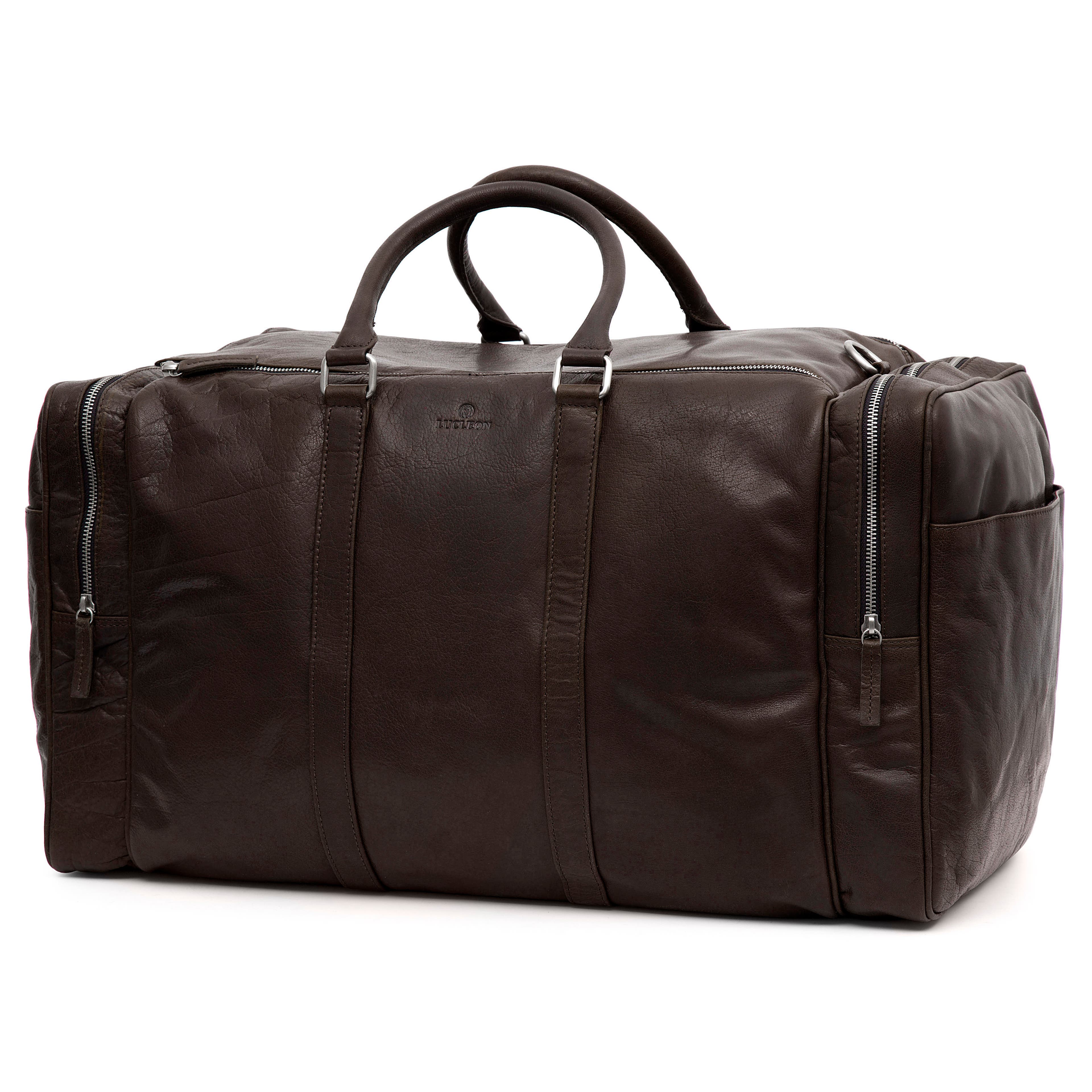 Montreal Large Brown Leather Weekender Bag
