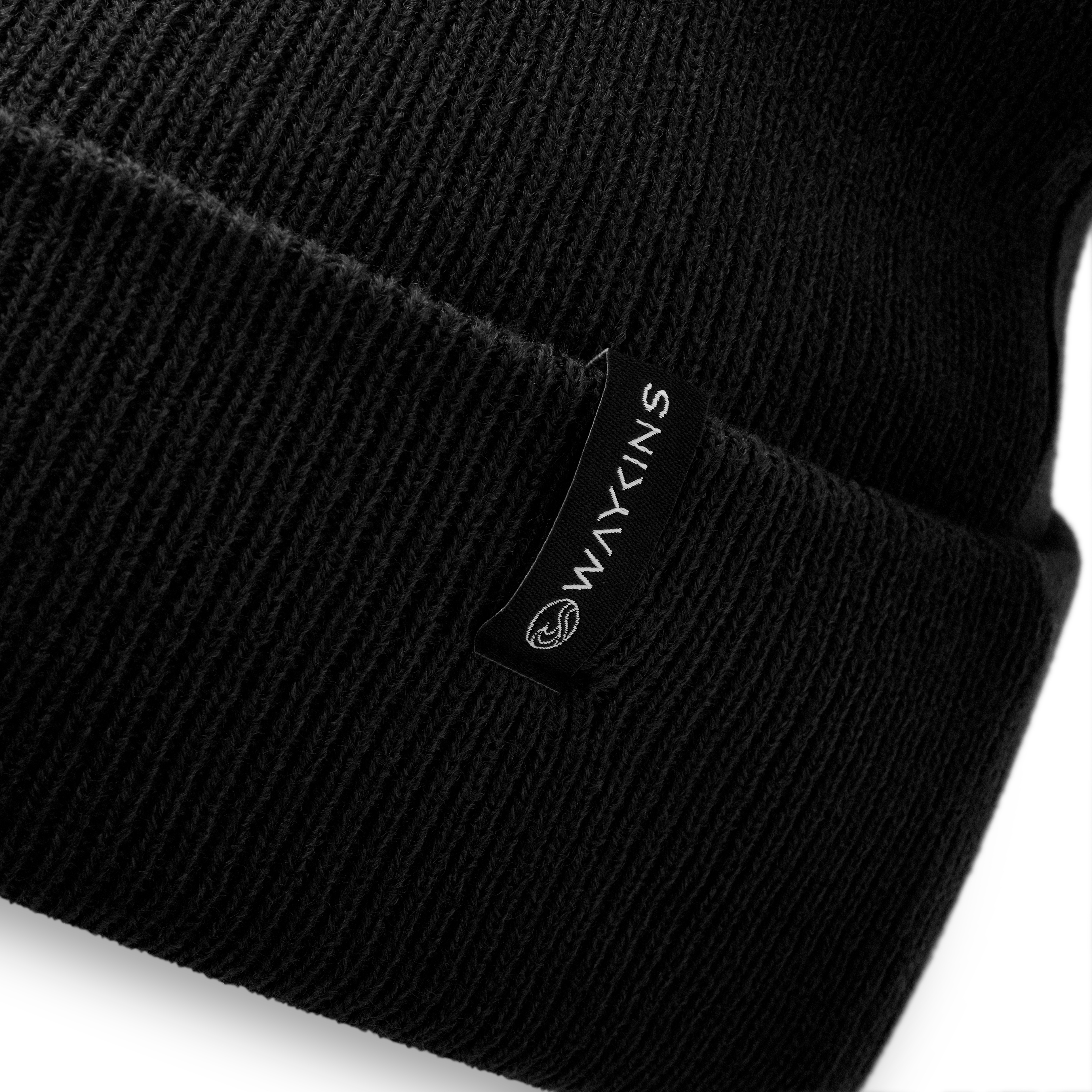 Baltic | Finstickad mössa i akryl, svart - 3