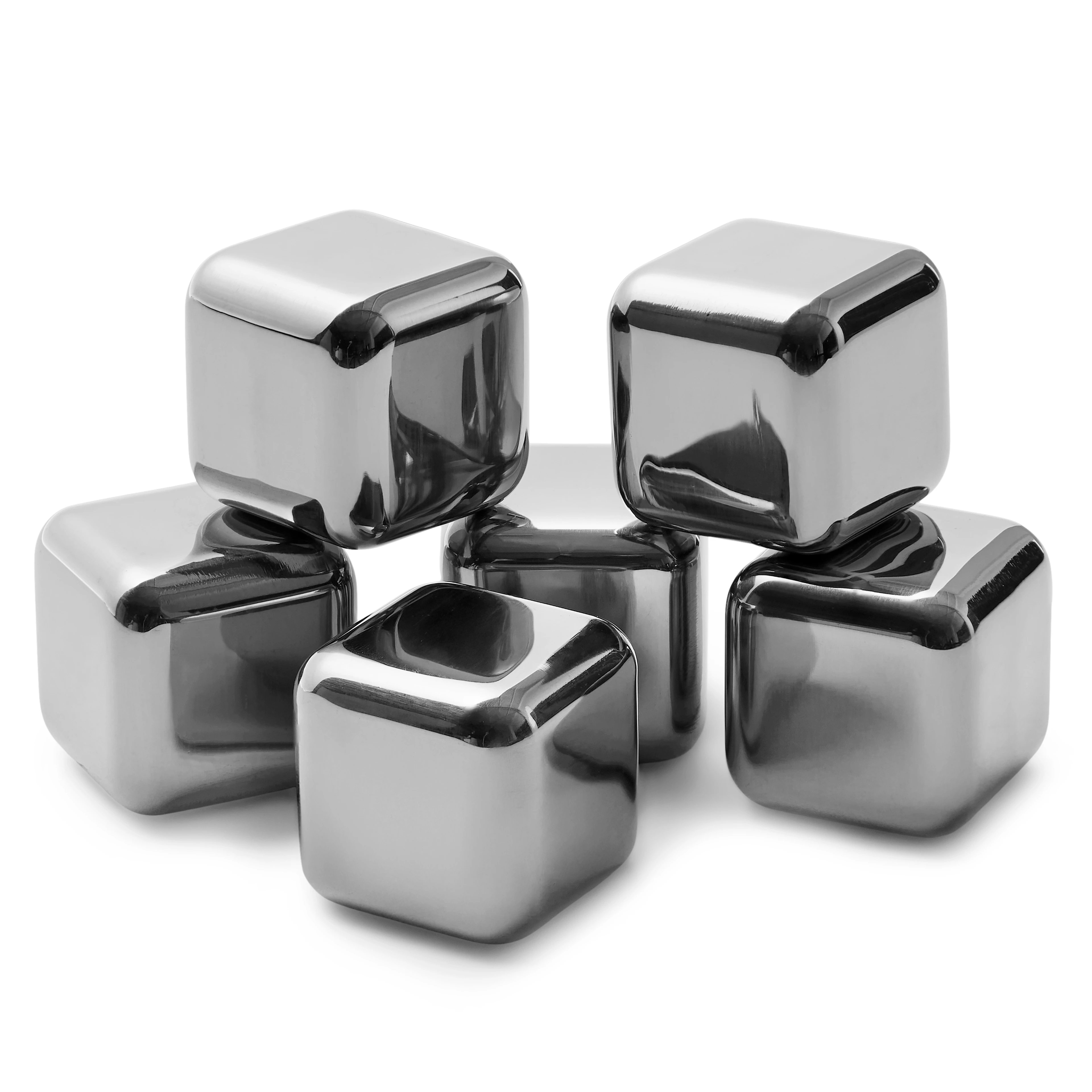 Flint | Set de 6 piedras de acero inoxidable para whisky Flint | Set de 6 piedras de acero inoxidable para whisky