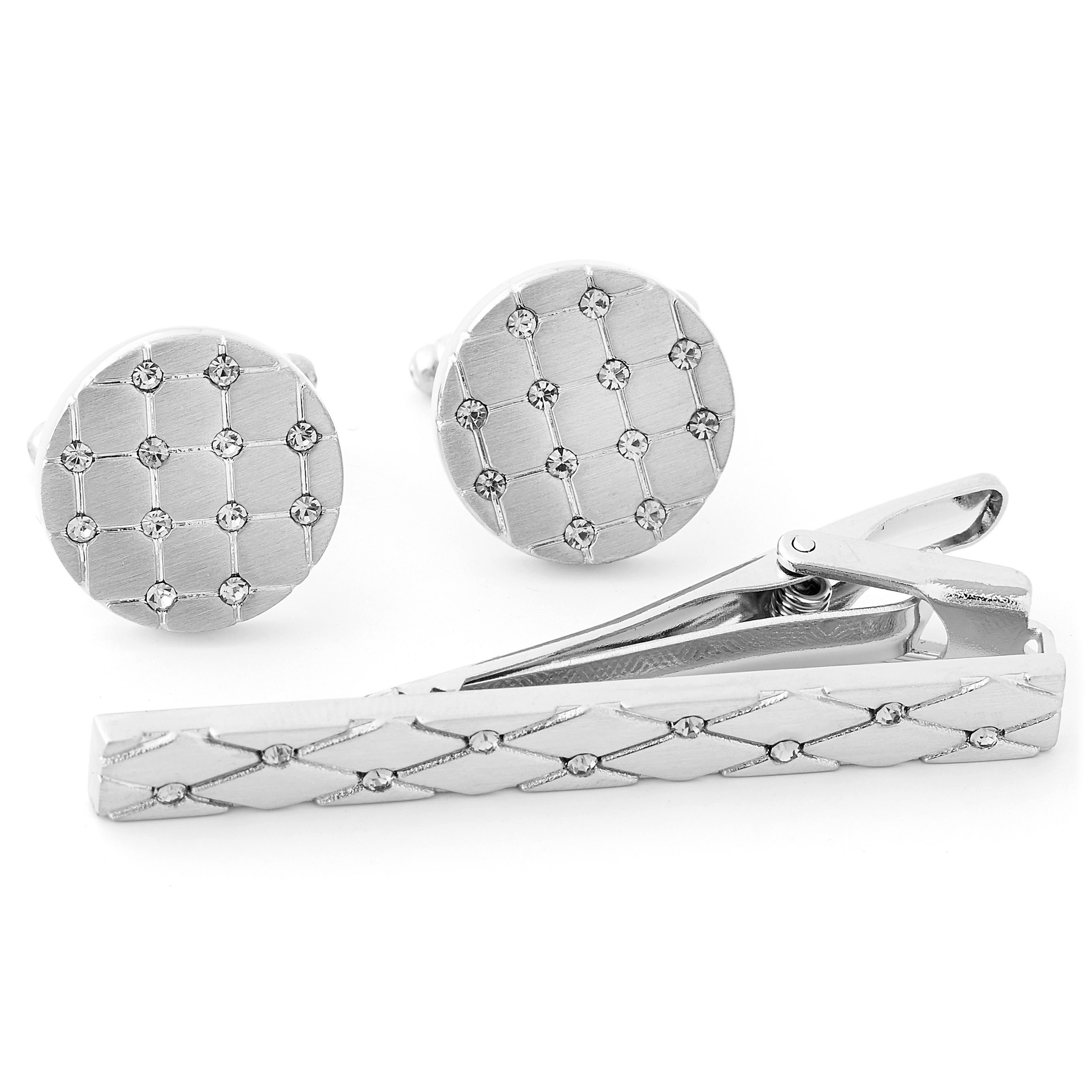 Hochwertiges Set Manschettenknöpfe und Krawattenklammer - 1