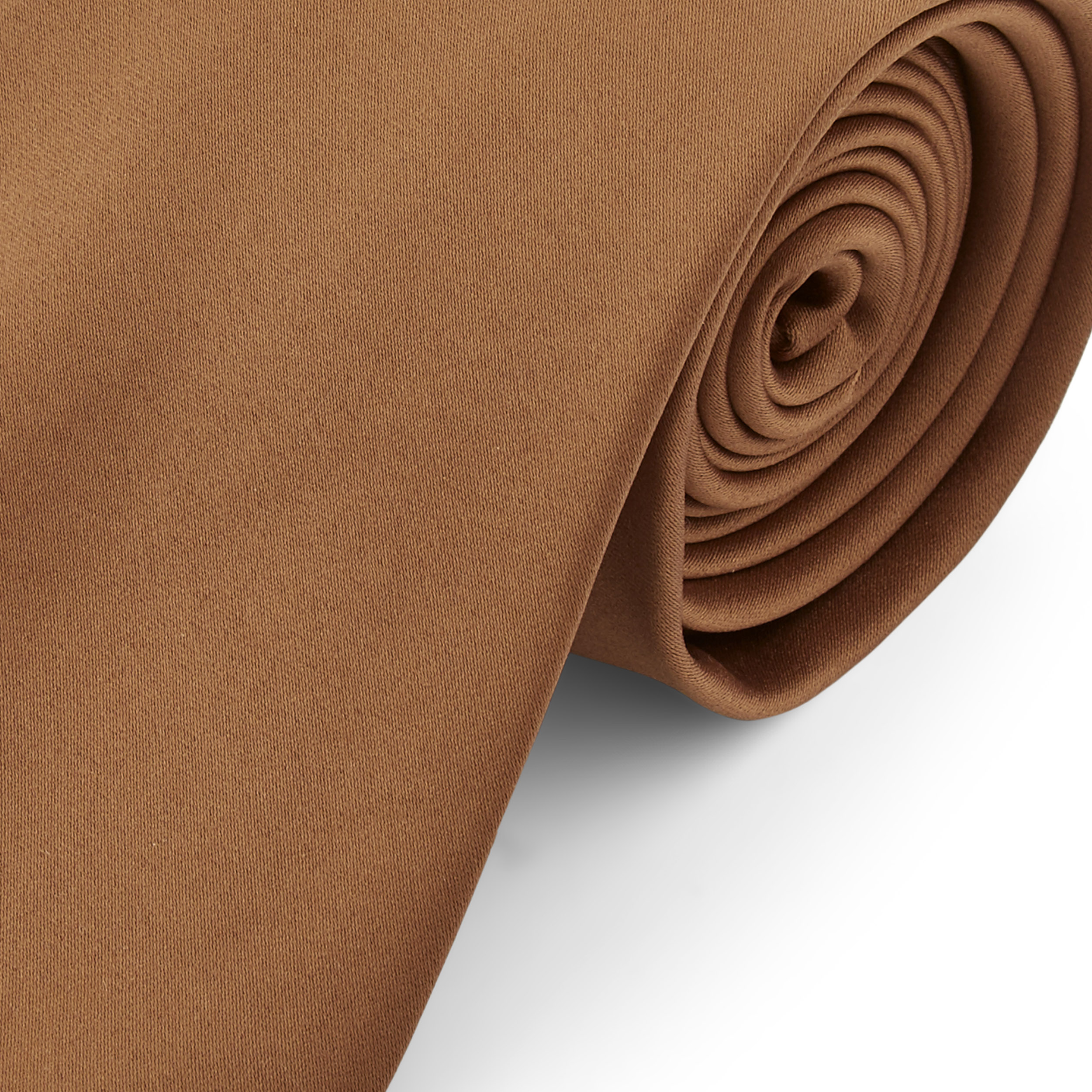 Hellbraune Basic Krawatte 8 cm - 3