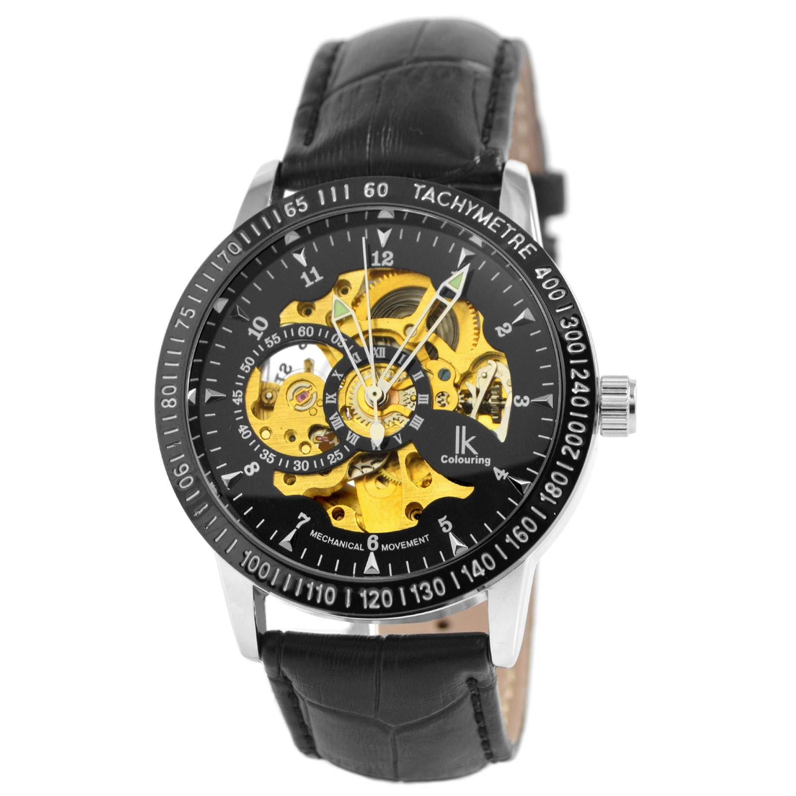 Sort Lær Rolat Klokke - 1