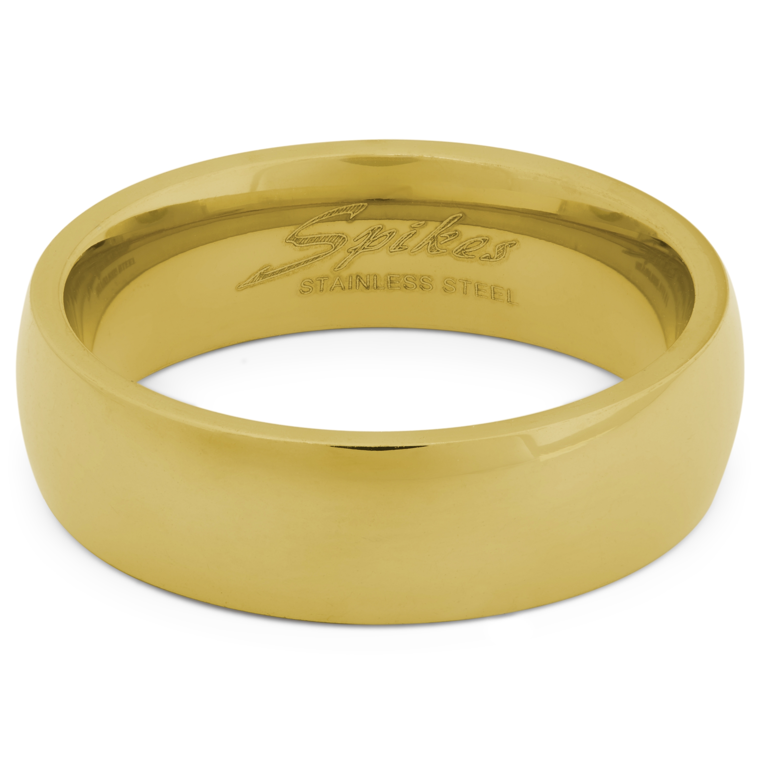 6mm Gold-Tone Stainless Steel Ring - 2