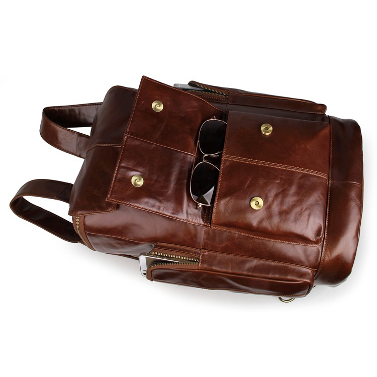 Høy Brun Skinnsekk - 6