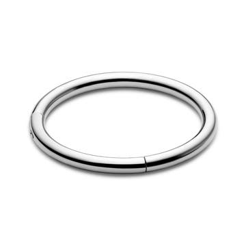 8 mm Silver-Tone Titanium Piercing Ring
