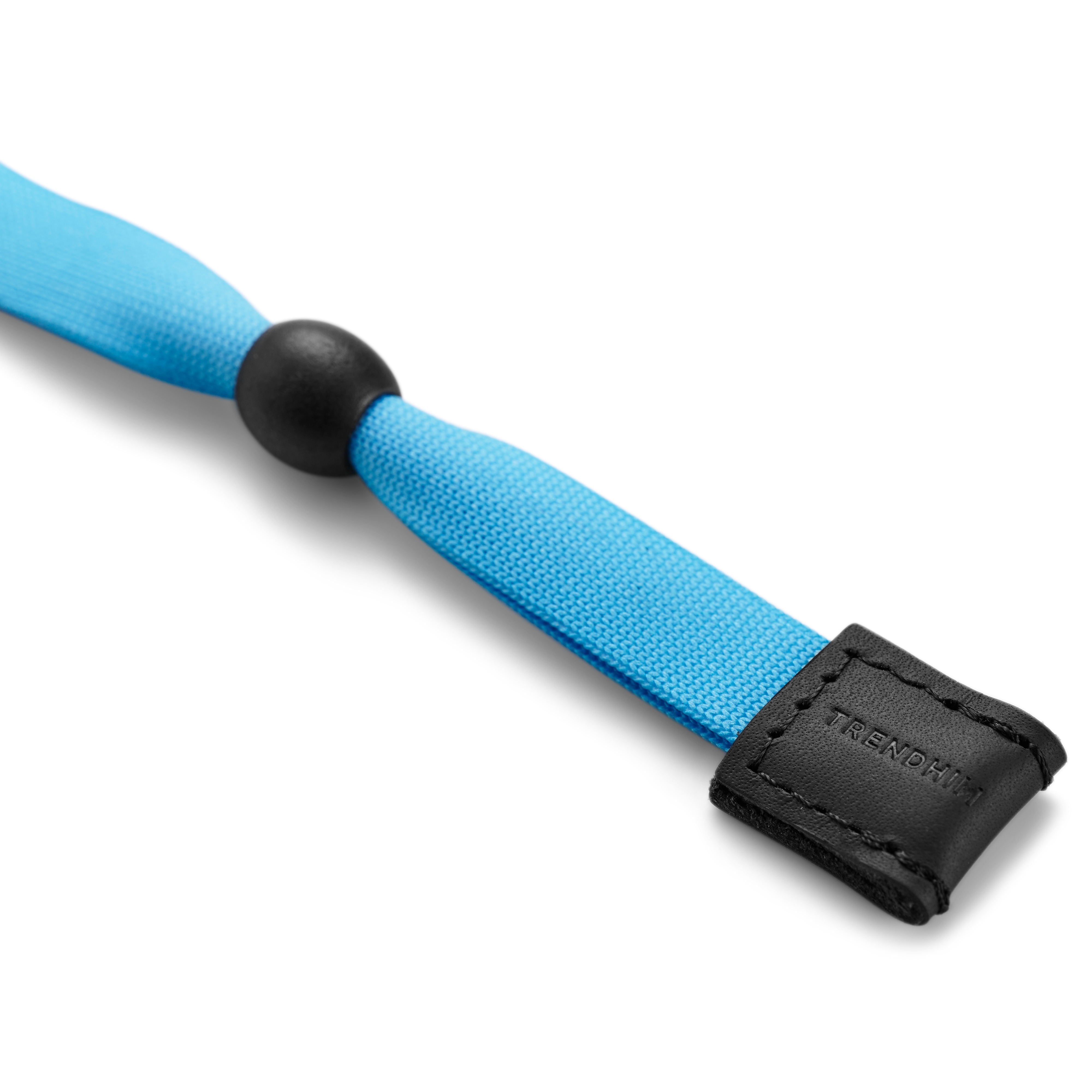 Cinturino ampio per occhiali da sole in pelle e blu - 5