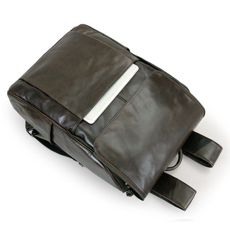 Сива кожена раница - 5