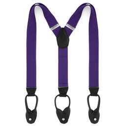 Wide Purple Split Button Suspenders