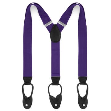 Suspensórios de Botão Largos Roxos Suspensórios de Botão Largos Roxos