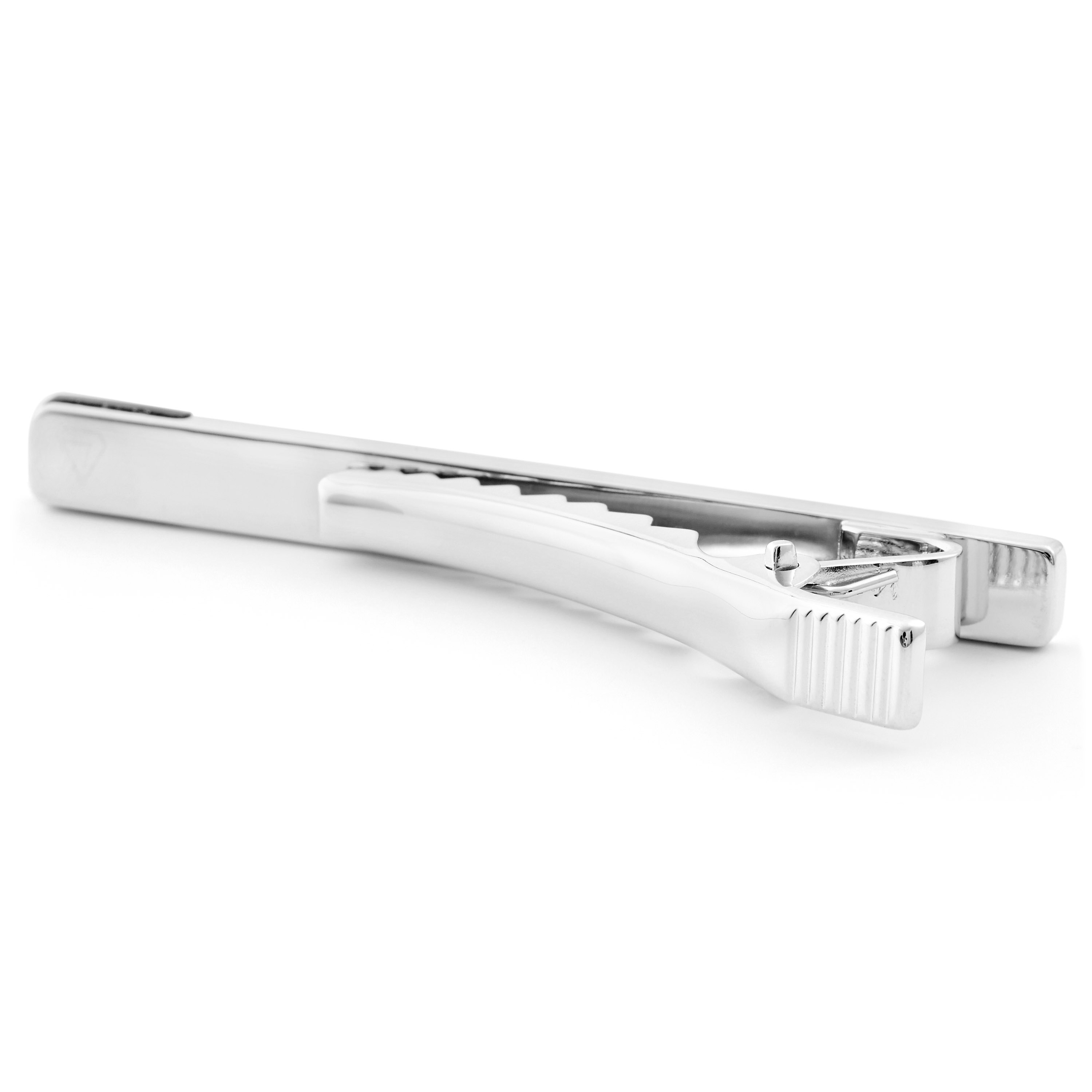 925s Silver & Black Agate Stone Tip Tie Clip - 2