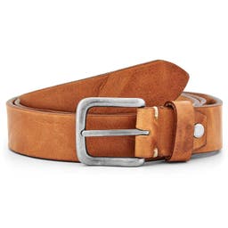 Cognac Tan Leather Belt