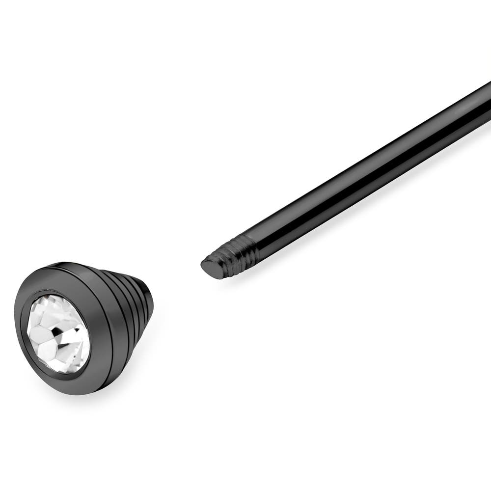 hover: Black Collar Bar with Zirconia hover: Black Collar Bar with Zirconia