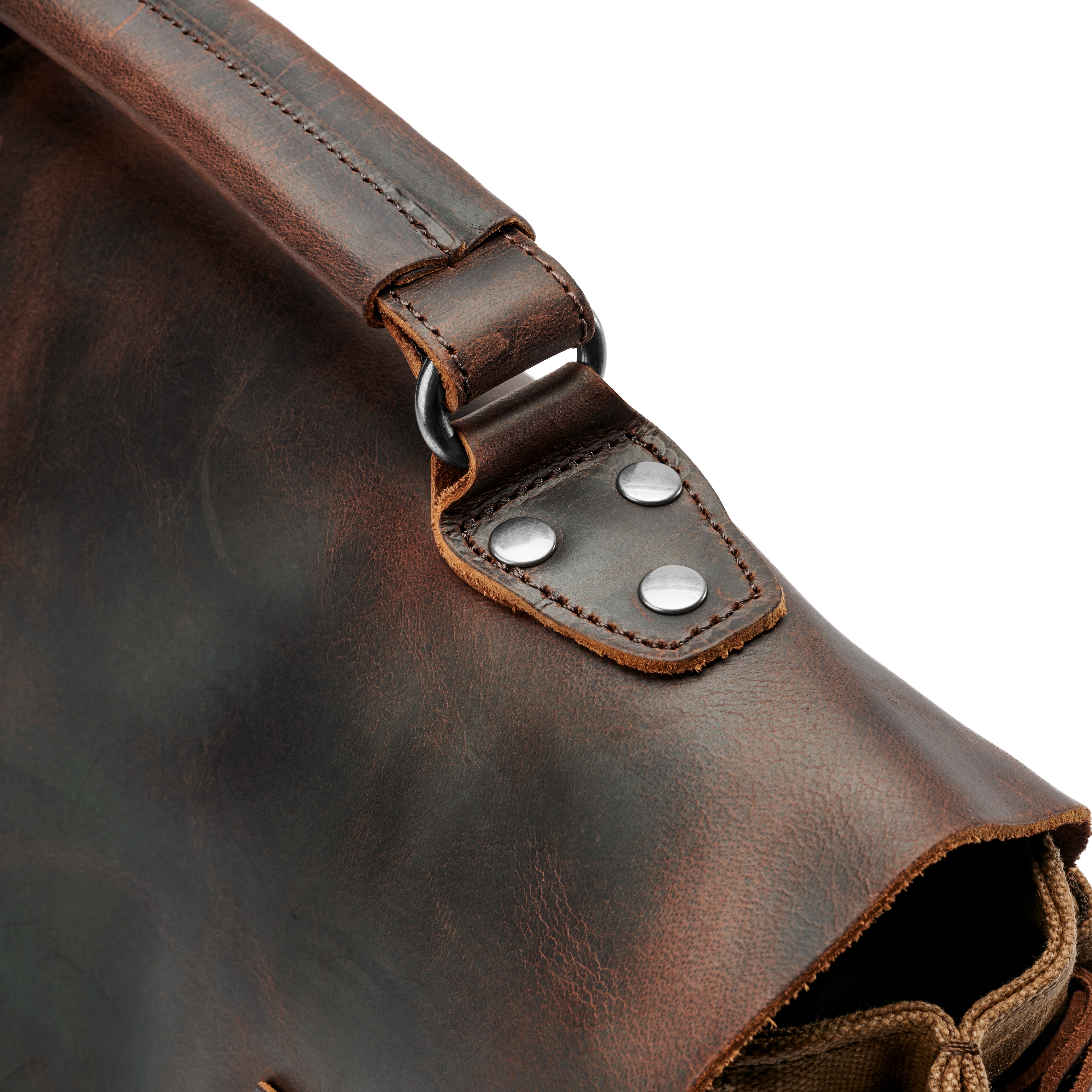 Sac à bandoulière de style vintage couleur havane - 6