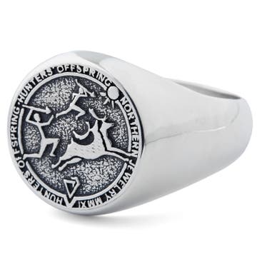 "Die Nachkommen des Jägers" - Siegel 925er Silber Ring
