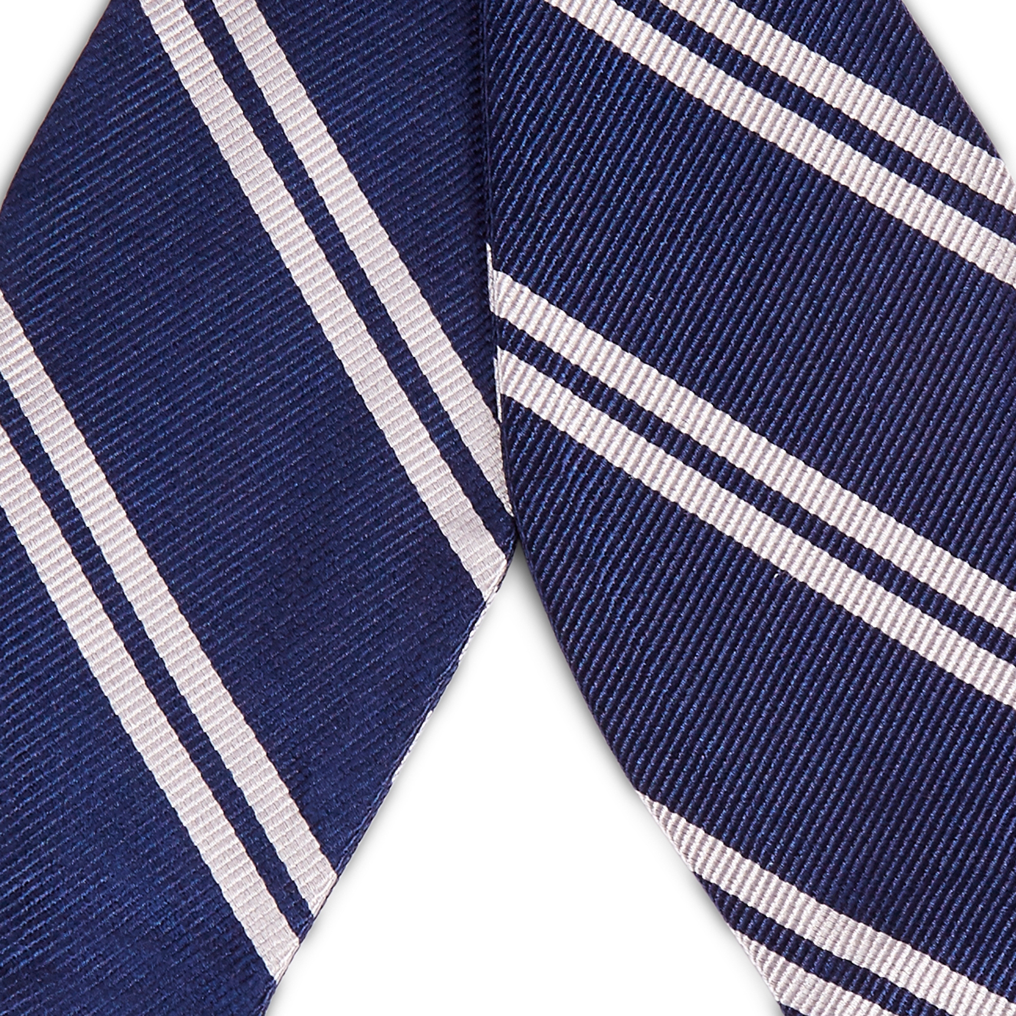 Sudraba un tumši zilas krāsas svītrojuma tauriņš ar aizdari - 2