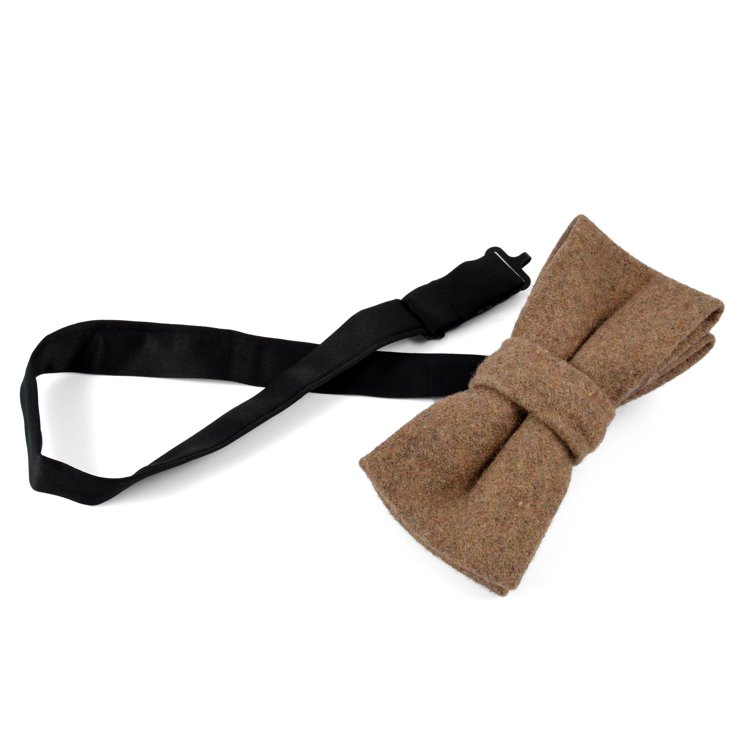 Lichtbruine Handgemaakte Wollen Vlinderdas - 2