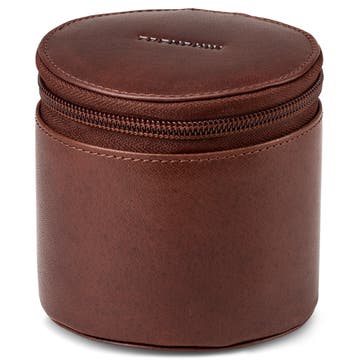 Tan Buffalo Leather Tie Travel Carrying Case Tan Buffalo Leather Tie Travel Carrying Case