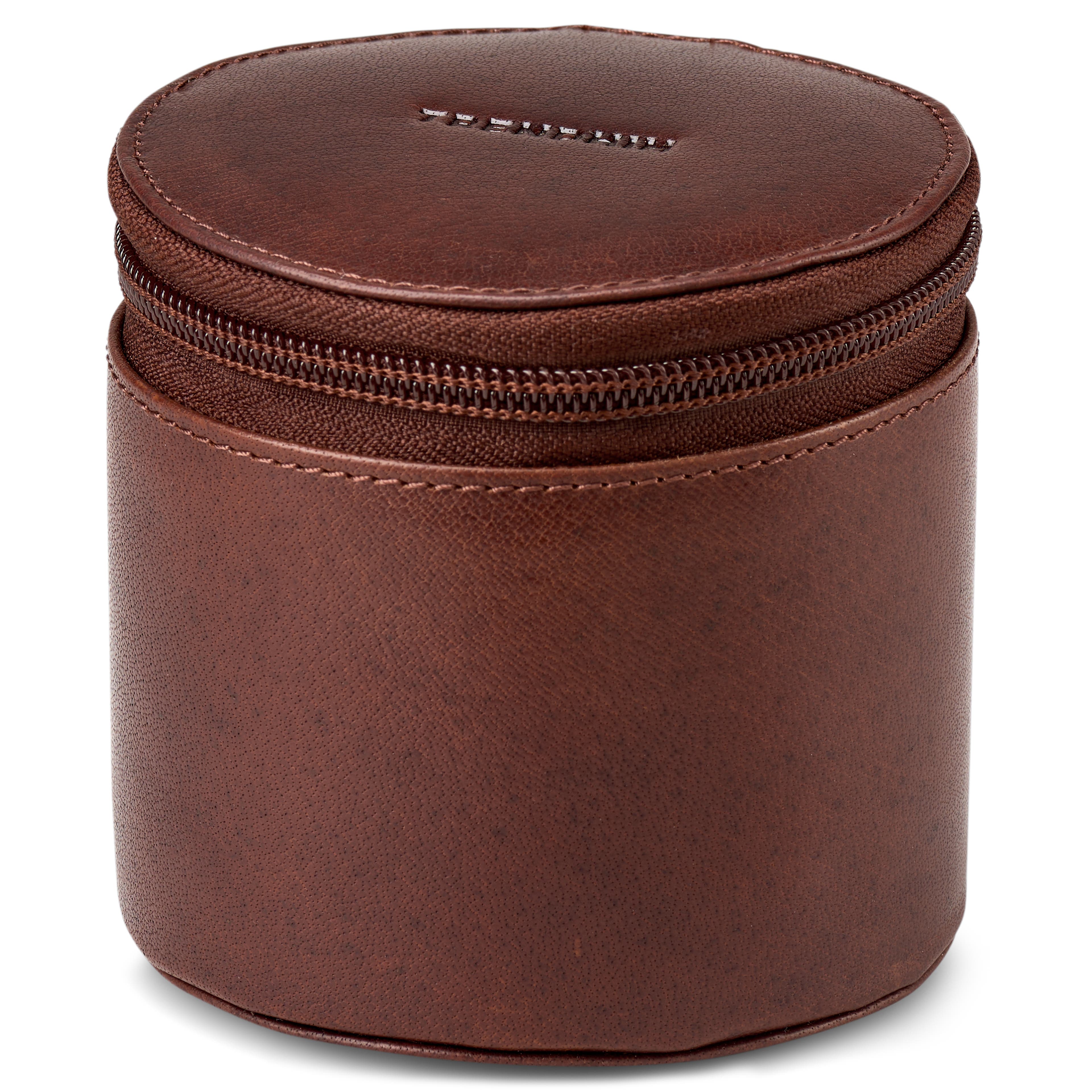 Tan Buffalo Leather Tie Travel Carrying Case Tan Buffalo Leather Tie Travel Carrying Case