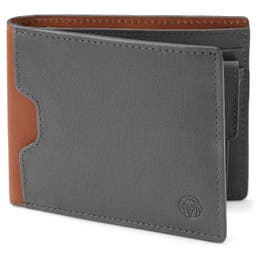 Lukas Grey Leather RFID-Blocking Wallet