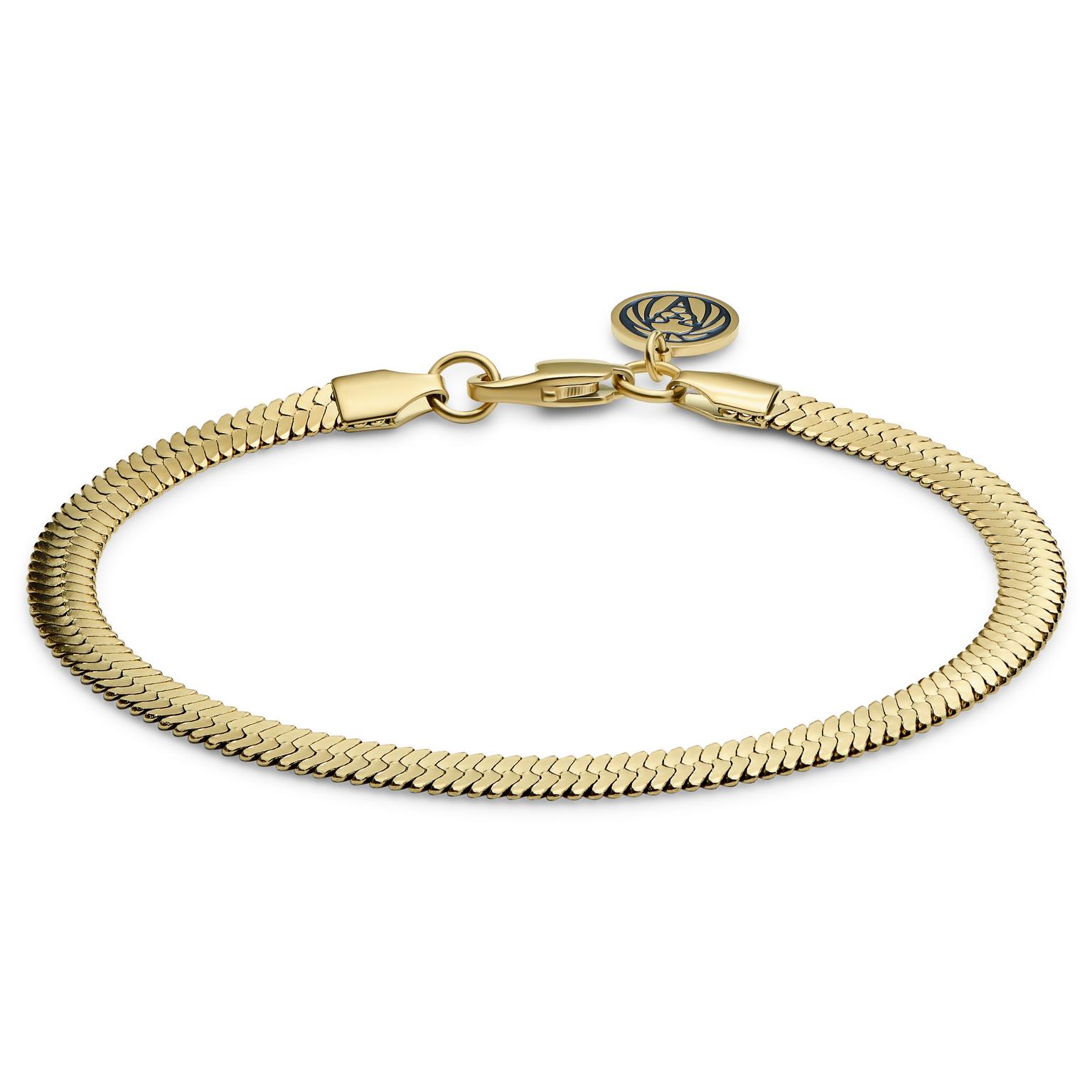 Essentials | 5 mm goldfarbenes Fischgrätenketten-Armband Essentials | 5 mm goldfarbenes Fischgrätenketten-Armband