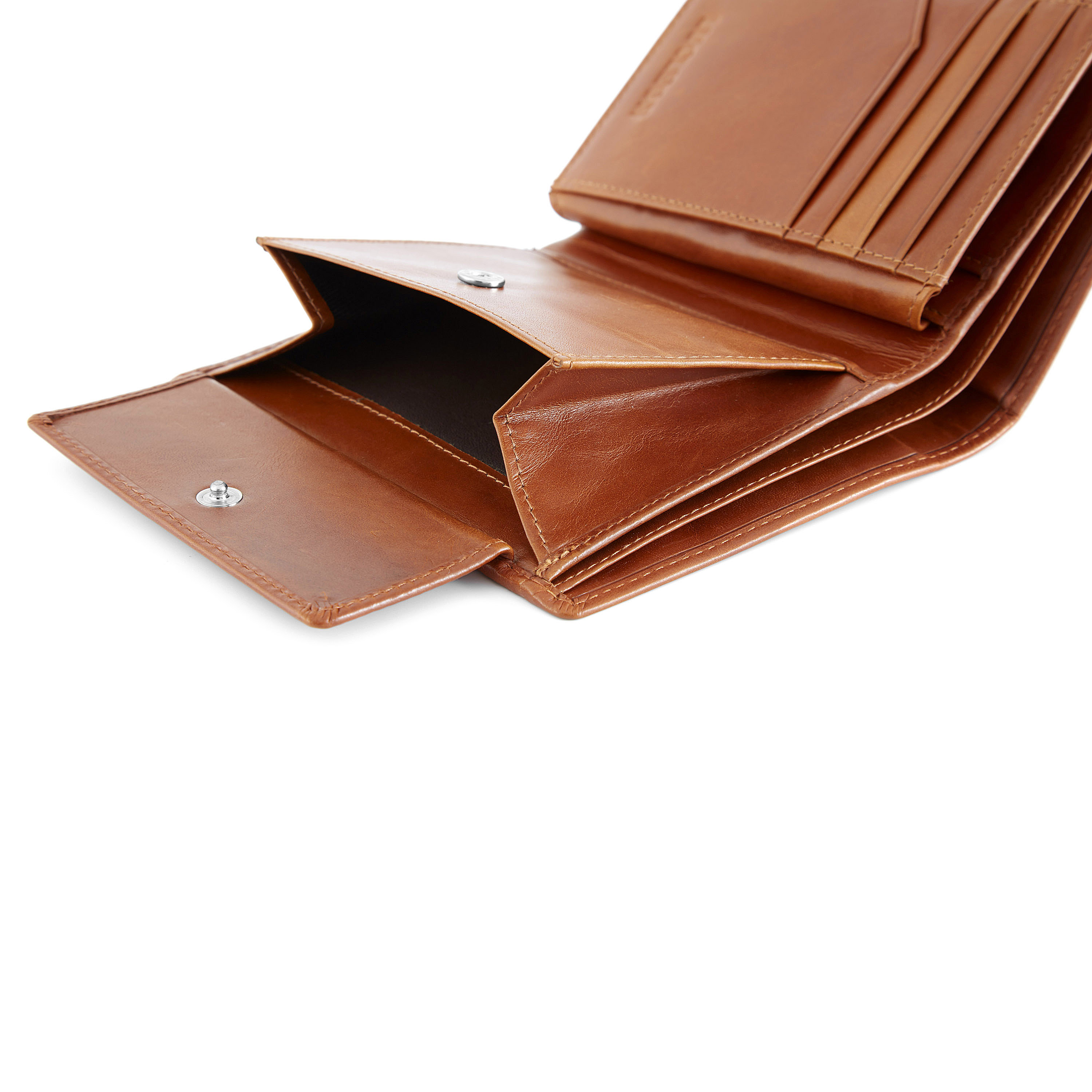 Grand portefeuille en cuir marron clair Jasper - 9