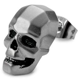 Jax  | Silver-tone Stainless Steel Skull Stud Earring