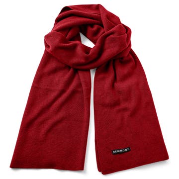Hiems | Rode Sjaal van een Mix van Wol