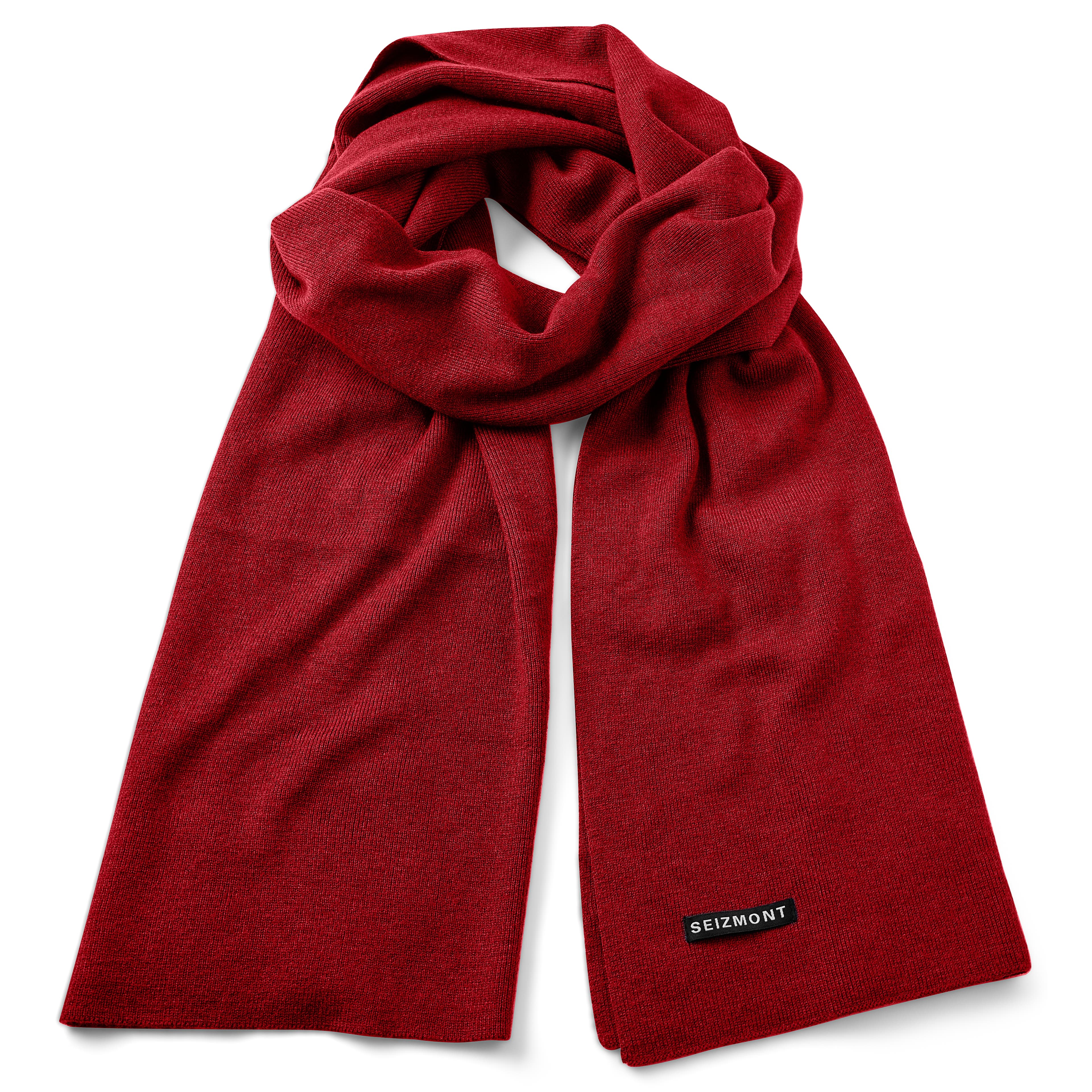 Hiems | Rødt Uldblanding Halstørklæde