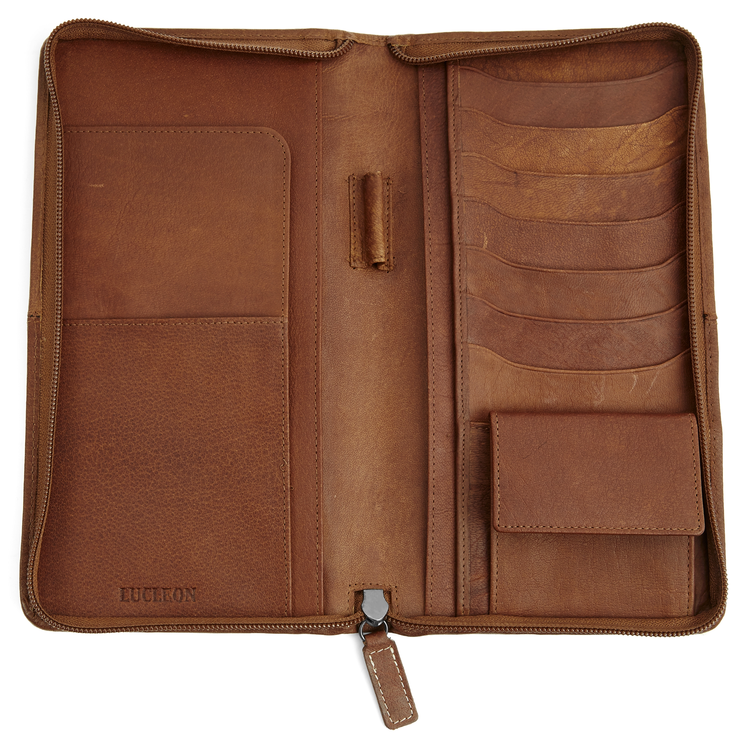 Oxford Large Tan Travel Leather Wallet - 2