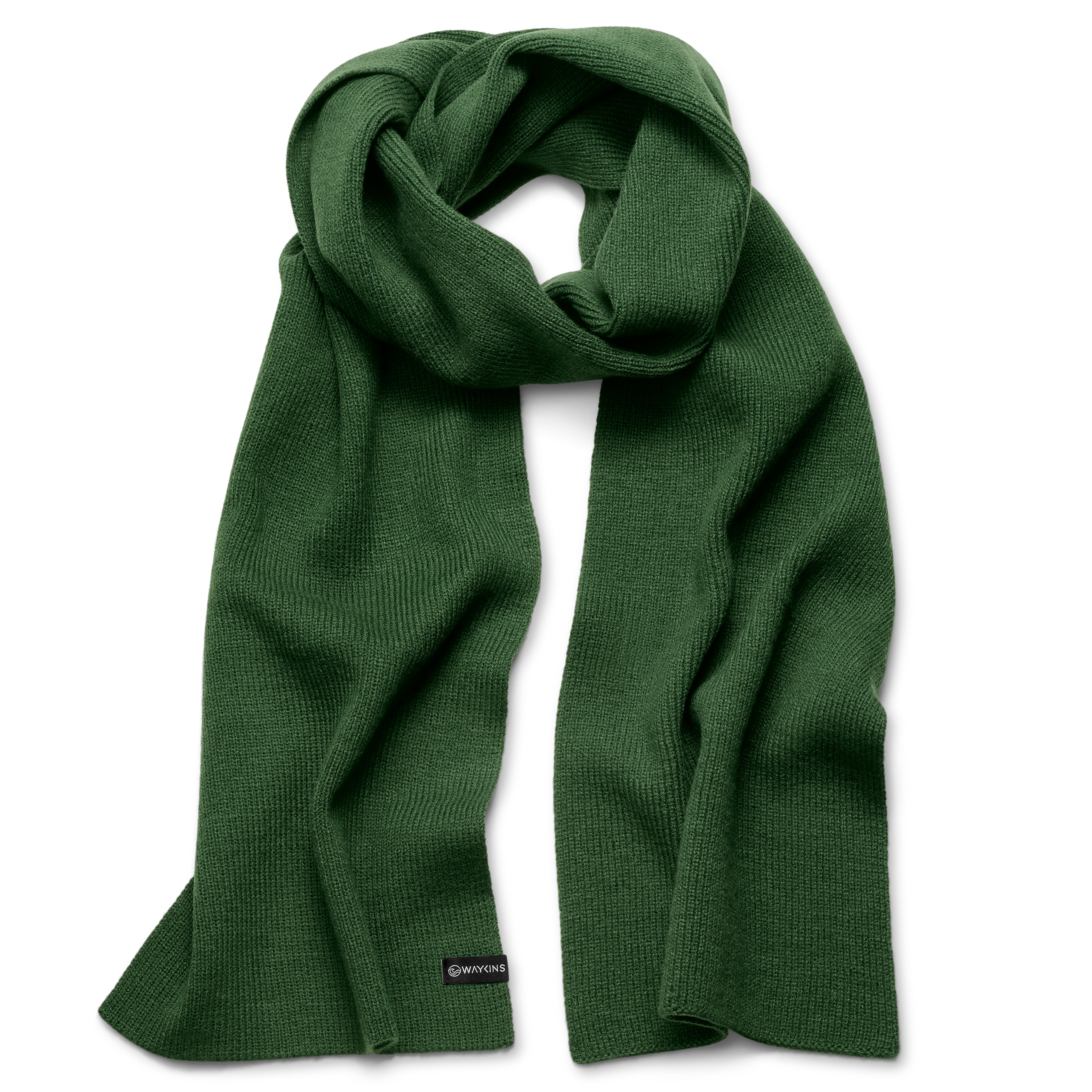 Baltic | Green Fine Knitted Acrylic Scarf