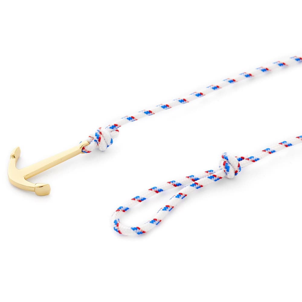 hover: White & Gold-Tone Anchor Bracelet hover: White & Gold-Tone Anchor Bracelet