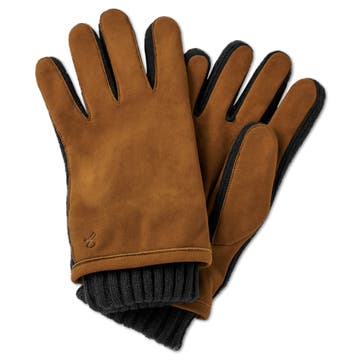 Hiems | Кафяви велурени кожени ръкавици