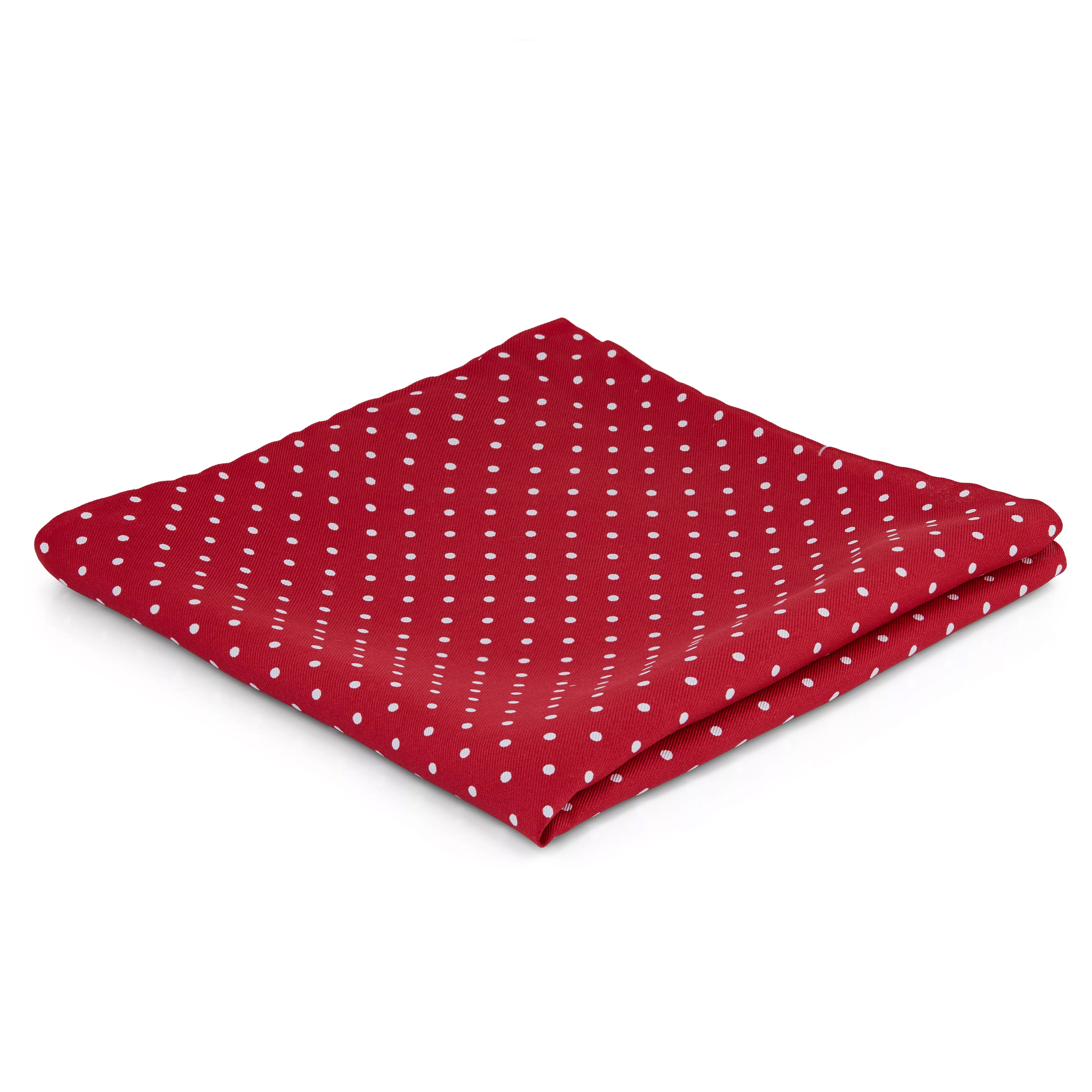 Rotes & Weiß Gepunktetes Einstecktuch - 1