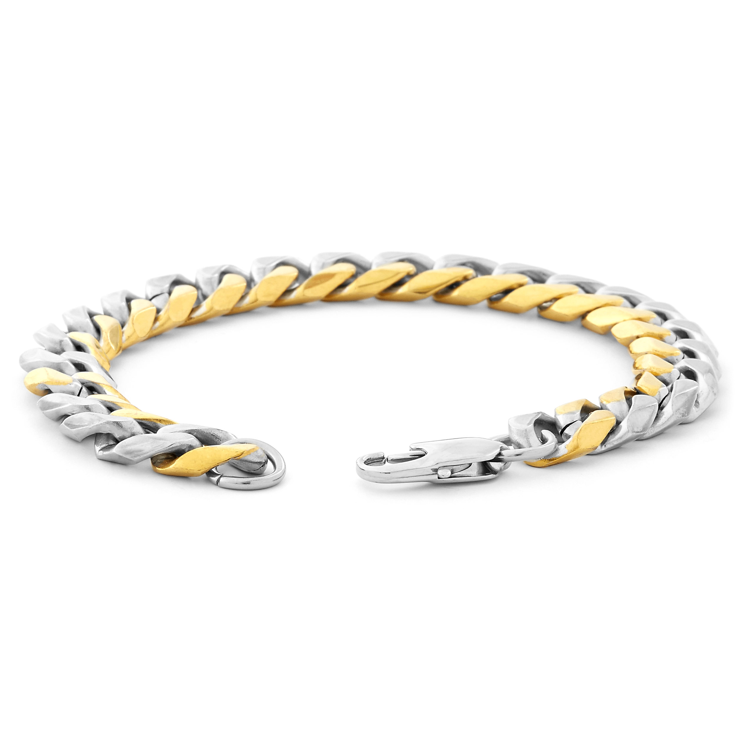 Hopean- & kullanvärinen paksu ketju - 4