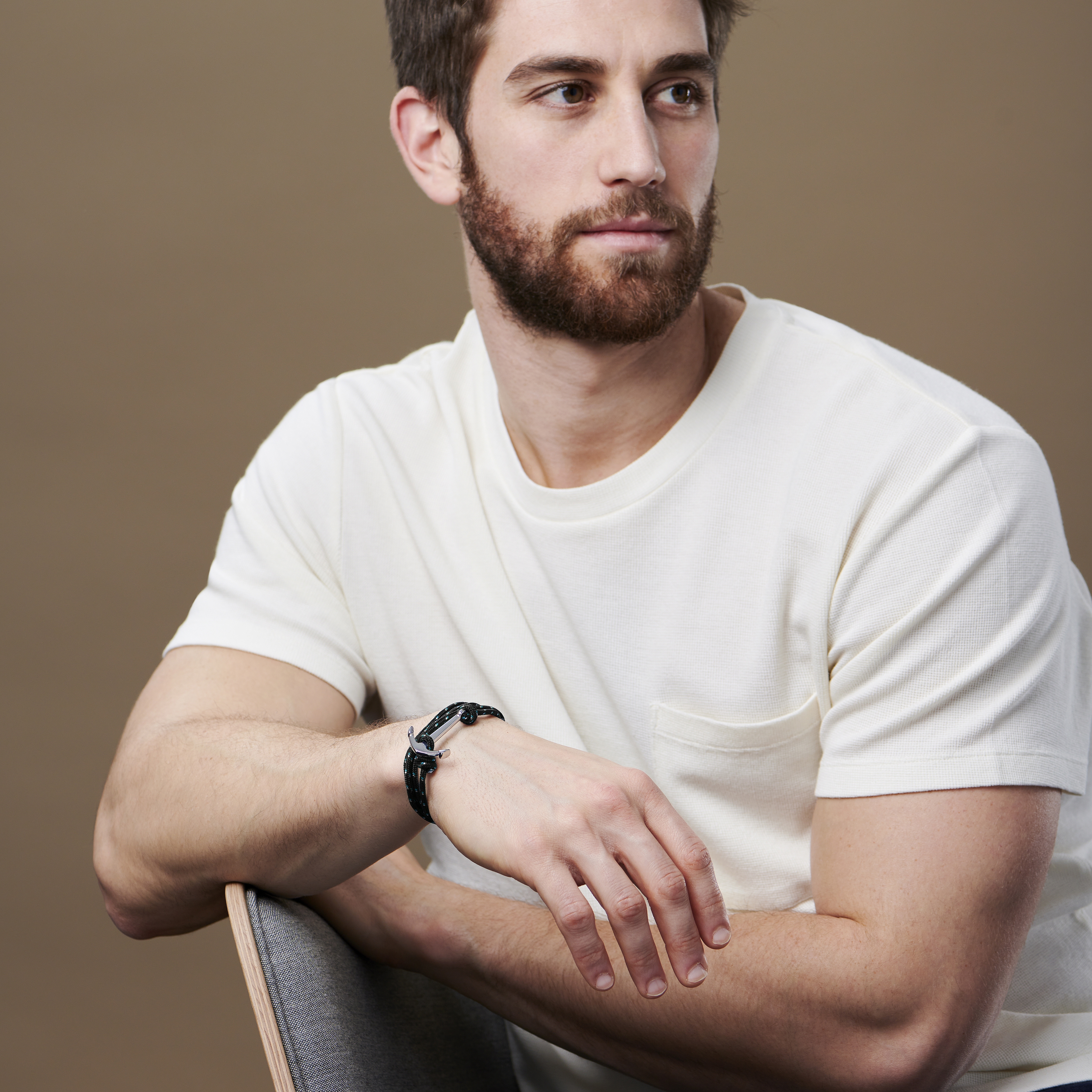 Black Sailor Anchor Bracelet - 5