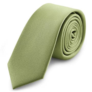 2 3/8" (6 cm) Light Green Grosgrain Skinny Tie 2 3/8" (6 cm) Light Green Grosgrain Skinny Tie