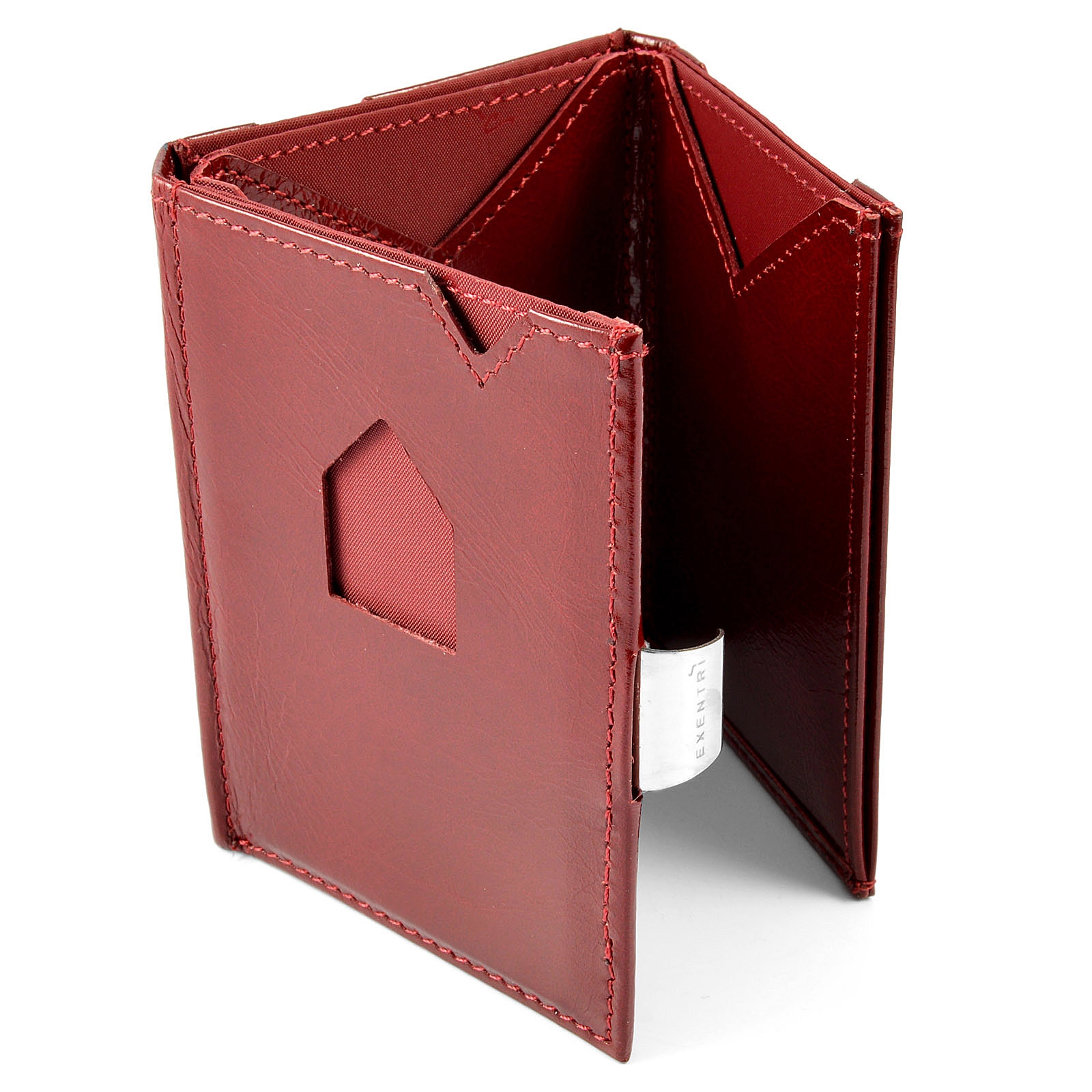 Burgunderroter Kartenhalter - 6
