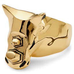 Mack Guldfarvet Næsehorn Ring