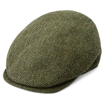 Fido | Army & Khaki Green Patterned Wool Flat Cap
