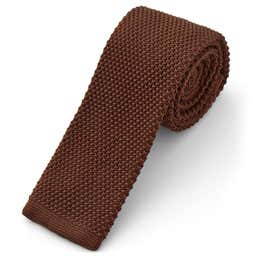 Čokoládová pletená kravata 