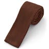 Brown Polyester Knitted Tie