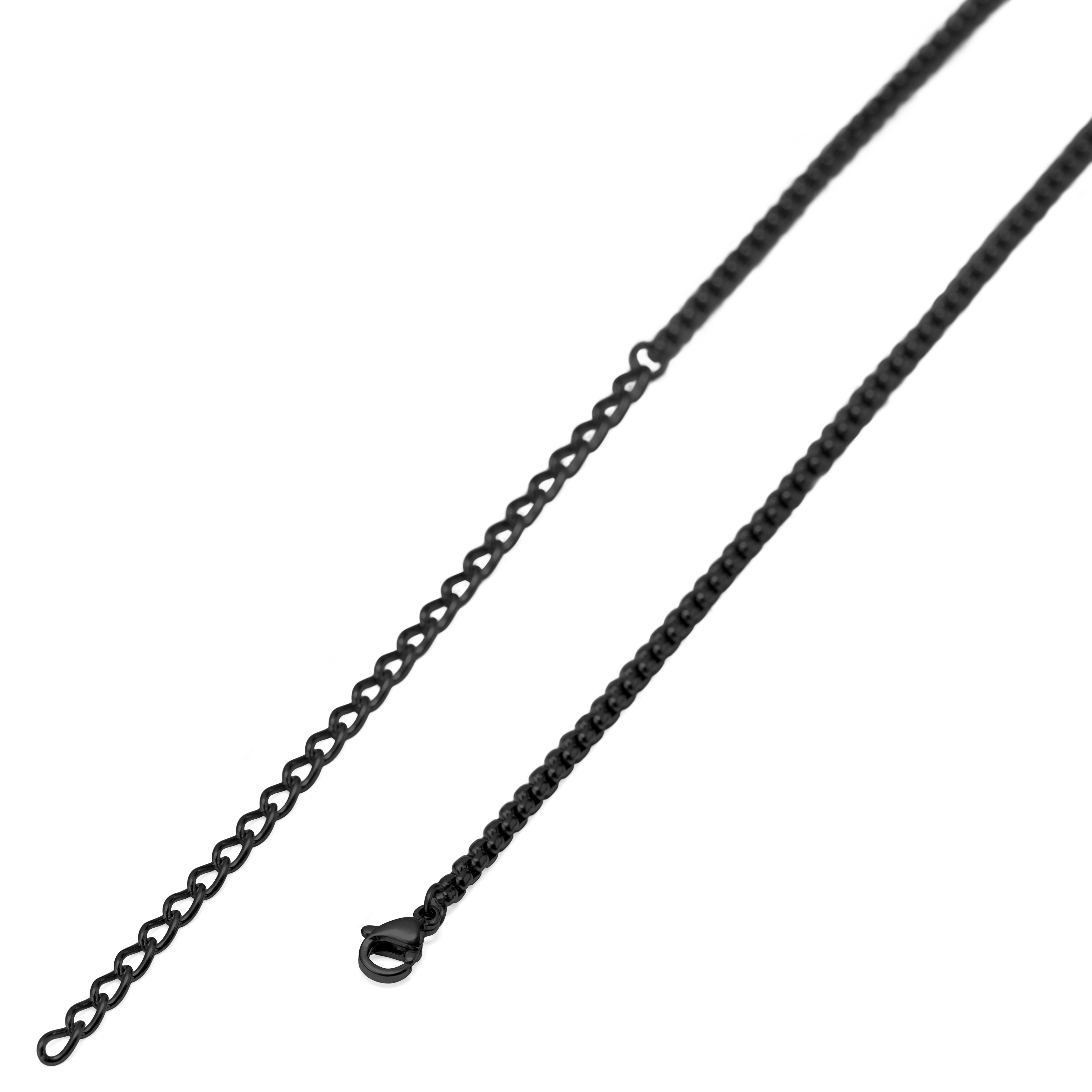 Rico Schwarzes Tigerauge und Totenkopf Halskette mit Kugelanhänger - 4